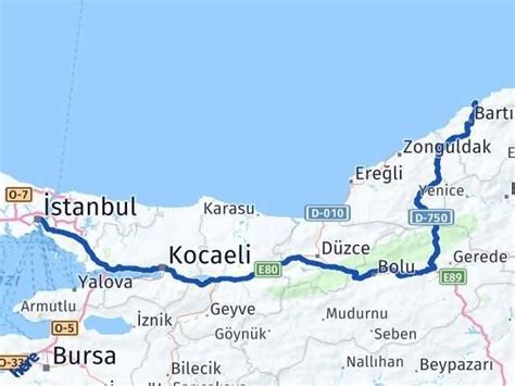 amasra istanbul arası kaç km dir